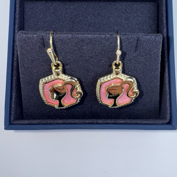 Kendra Scott Gold and Pink Barbie Earrings - Picture 6 of 6